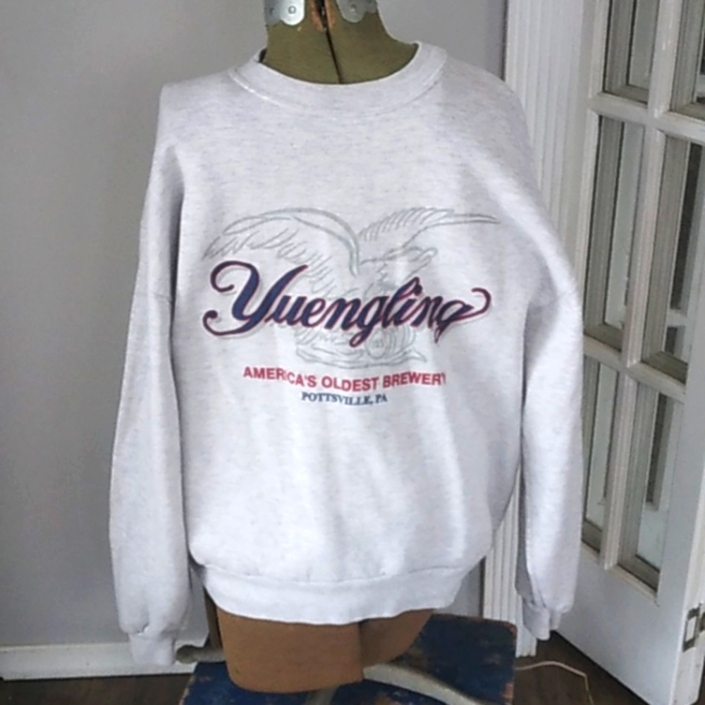 VTG 90S YUENGLING OLDEST BREWERY EAGLE USA  50/50 POTTSTOWN SWEATSHIRT MENS L